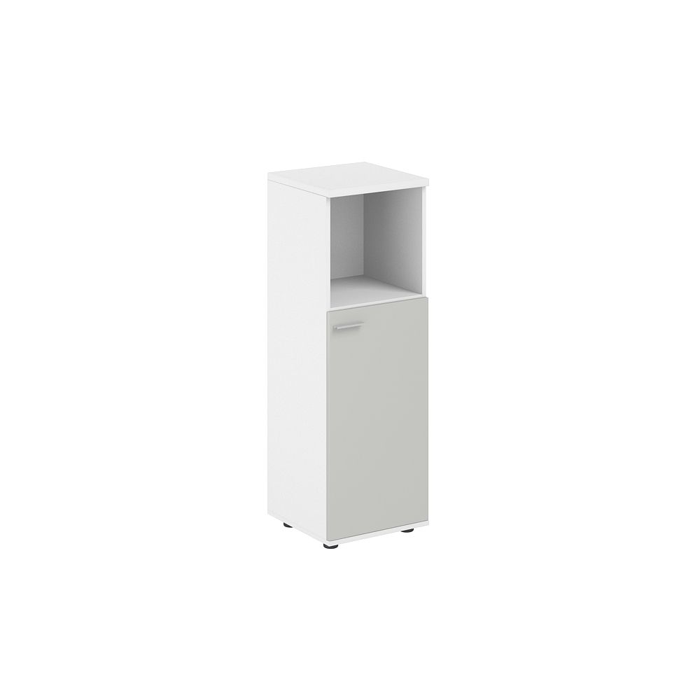 Шкаф средний с нишей 400х400х1200, 1 дв., з.ст HDF, правый SG.844.WH.SH.R