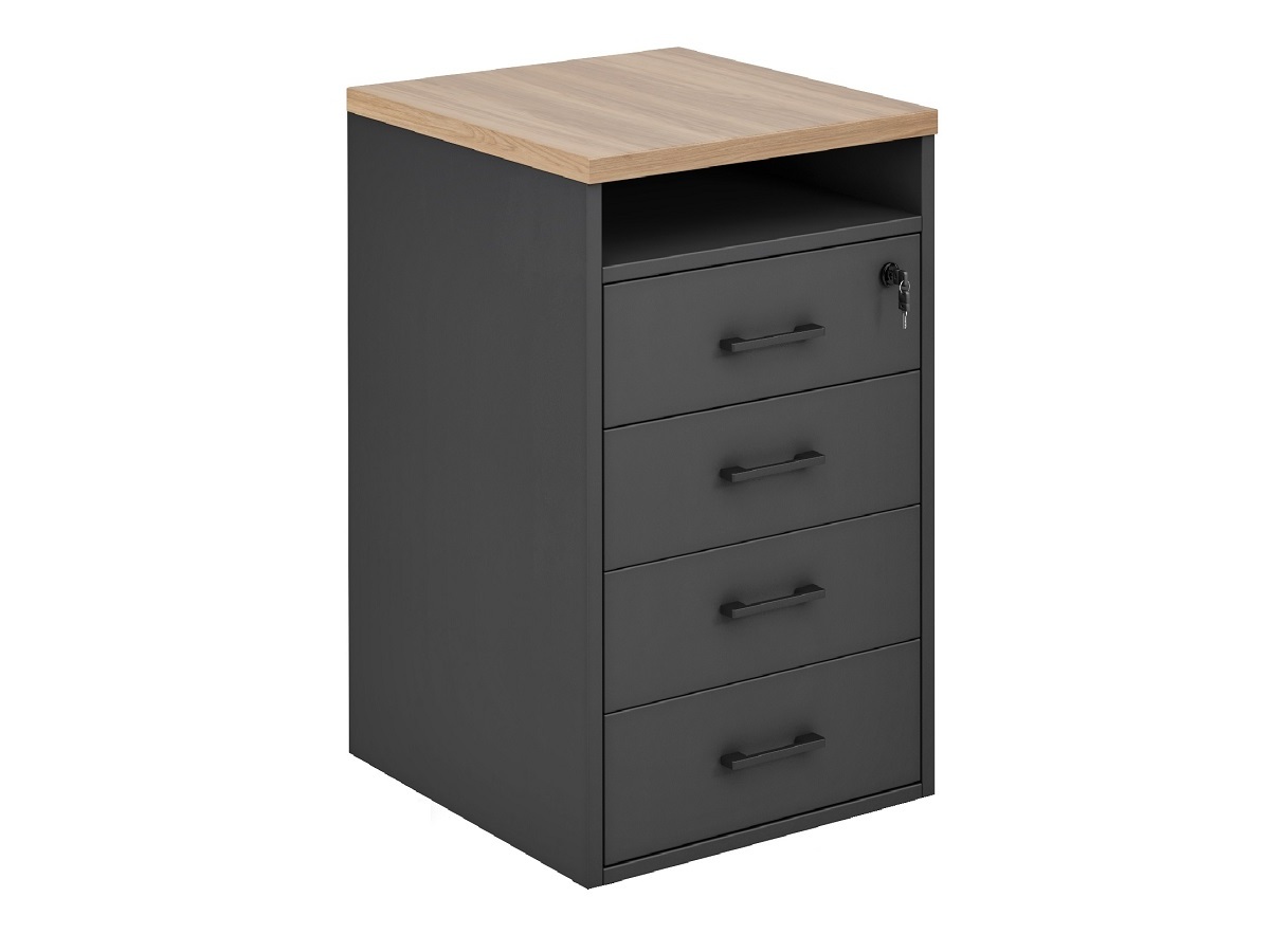 Тумба приставная  4 ящика 450х475 (для криволинейных столов)