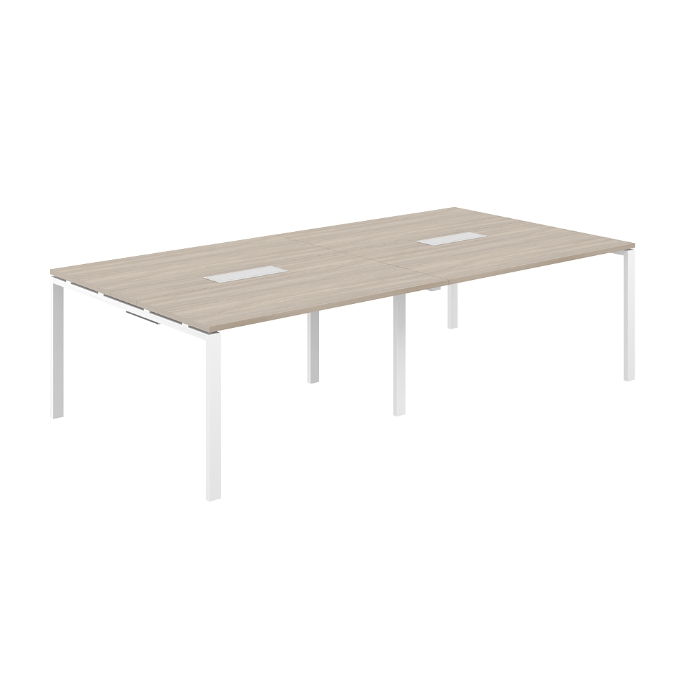 Стол переговорный комбинированный 2800х1438х750 МК60х30 SG.285.OD.63.WH.OD