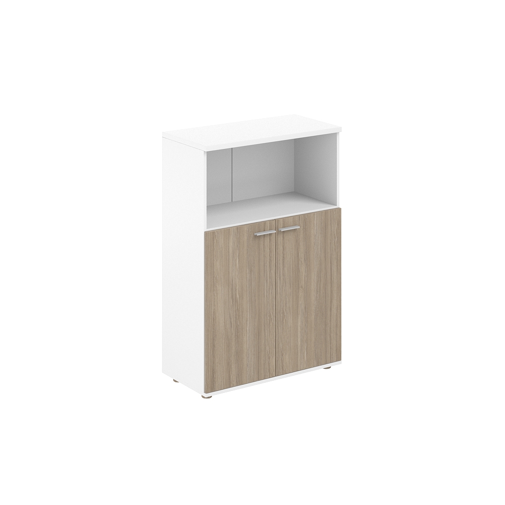 Шкаф средний с нишей 800х400х1200, 2-х дв., з.ст HDF SG.843.WH.OD