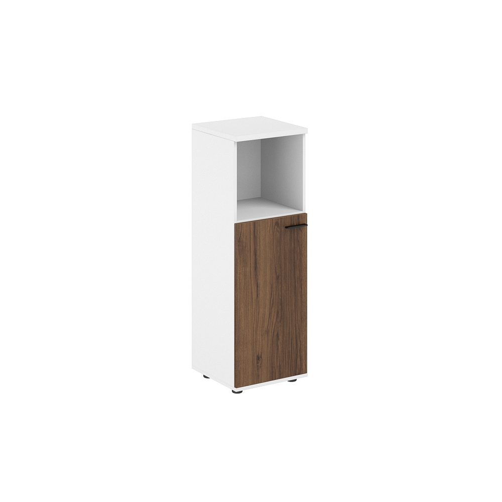 Шкаф средний с нишей 400х400х1200, 1 дв., з.ст HDF, левый SG.844.WH.DM.L