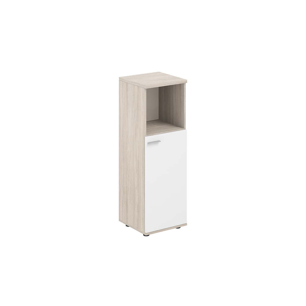 Шкаф средний с нишей 400х400х1200, 1 дв., з.ст HDF, правый SG.844.OL.WH.R
