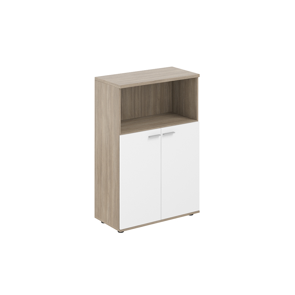 Шкаф средний с нишей  800х400х1200, 2-х дв., з.ст ЛДСП 16 мм SG.863.OD.WH