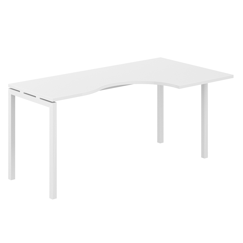 Стол эргономичный 1400х900х750 правый МК40х40 SG.231.WH.44.WH.R