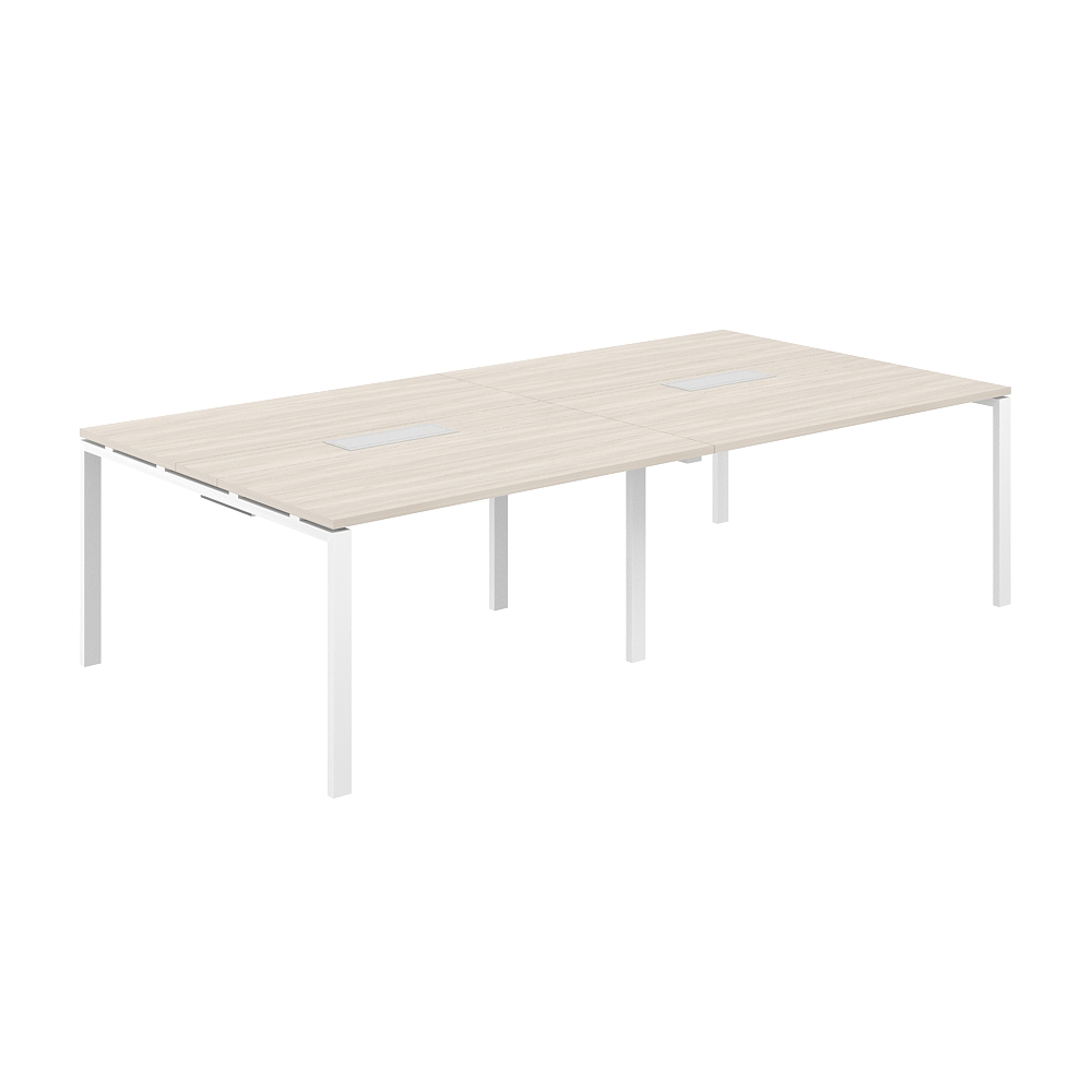 Стол переговорный комбинированный 2800х1438х750 МК60х30 SG.285.OL.63.WH.OL