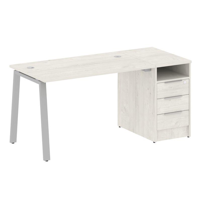 Metal System Рабочая станция с тумбой на А-образном м/к БА.РС-СТП-1.2