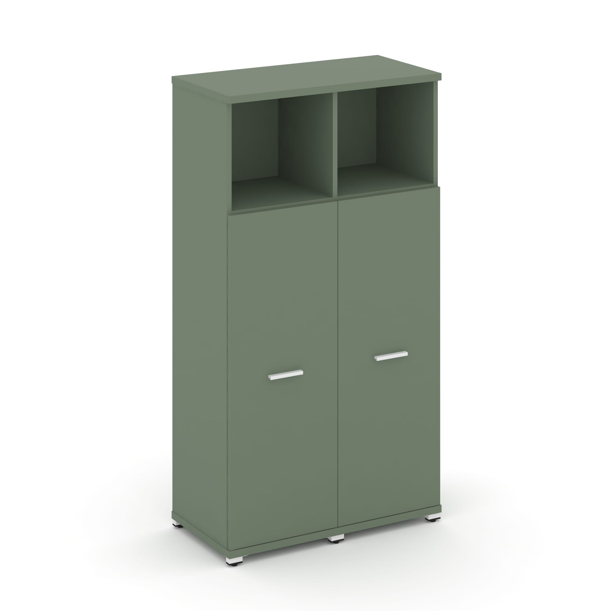 Concept Шкаф 2 узкие секции, 4 ниши CN.STU-423 W Кобо/Металл Белый 836*420*1554