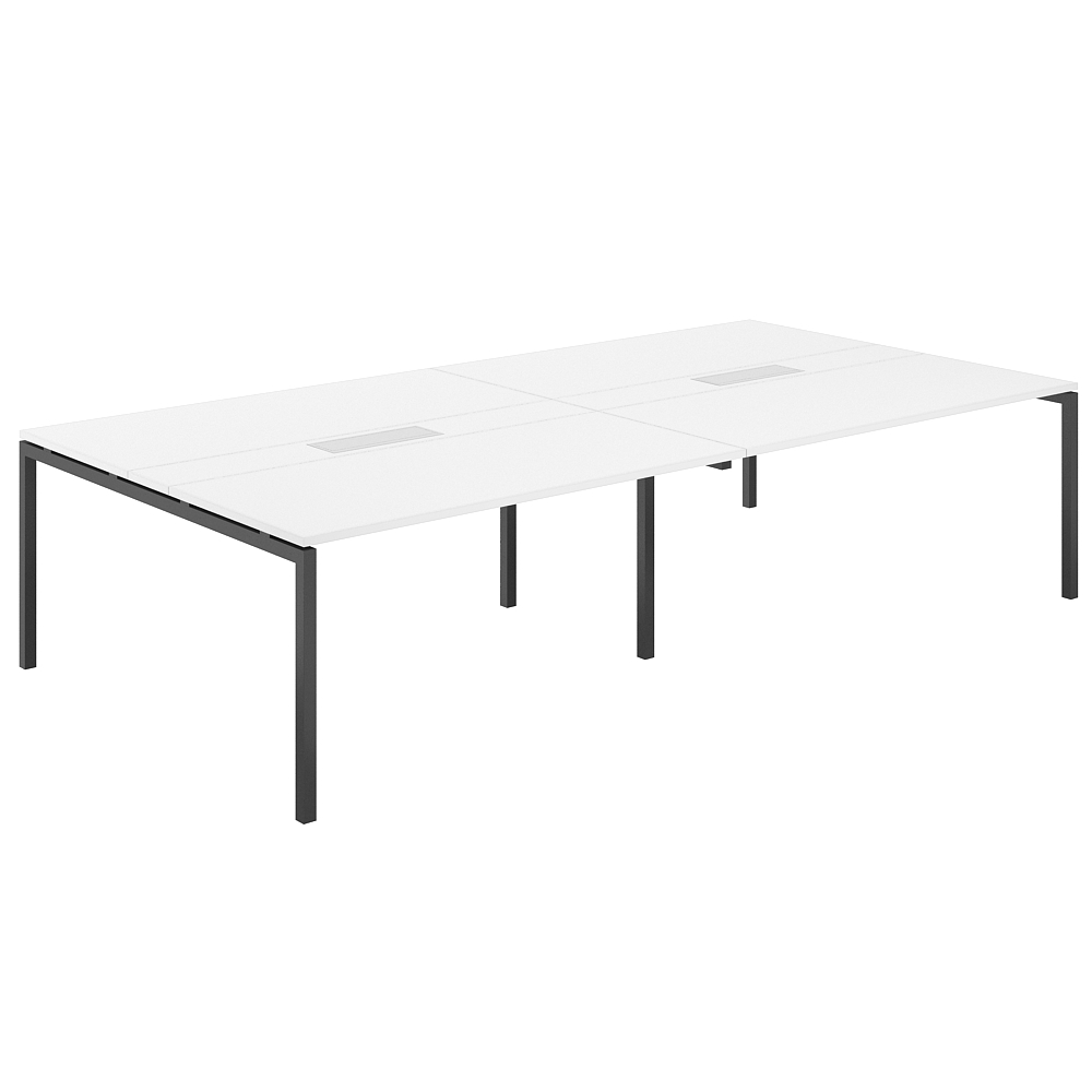 Стол переговорный комбинированный 3200х1638х750 МК40х40 SG.286.WH.44.AN.WH