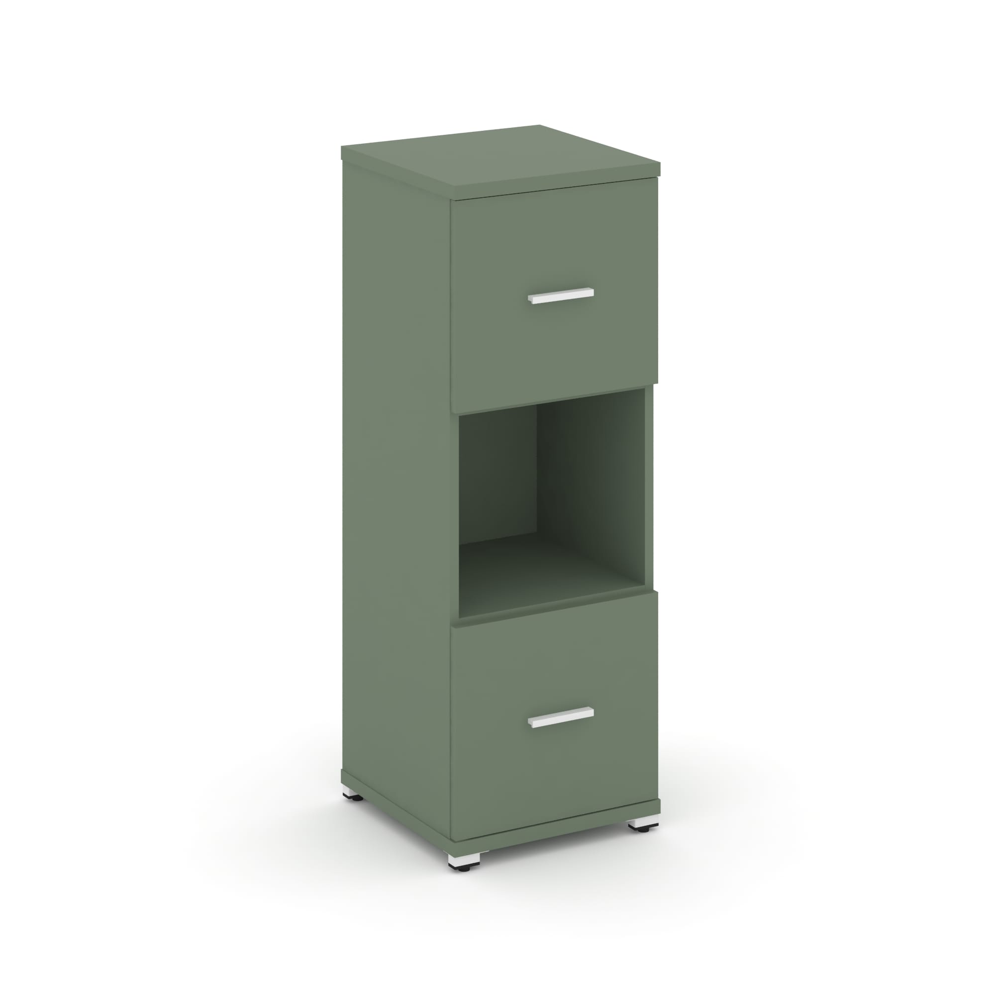 Concept Шкаф 1 узкая секция, 3 ниши CN.STU-315 W Кобо/Металл Белый 420*420*1186