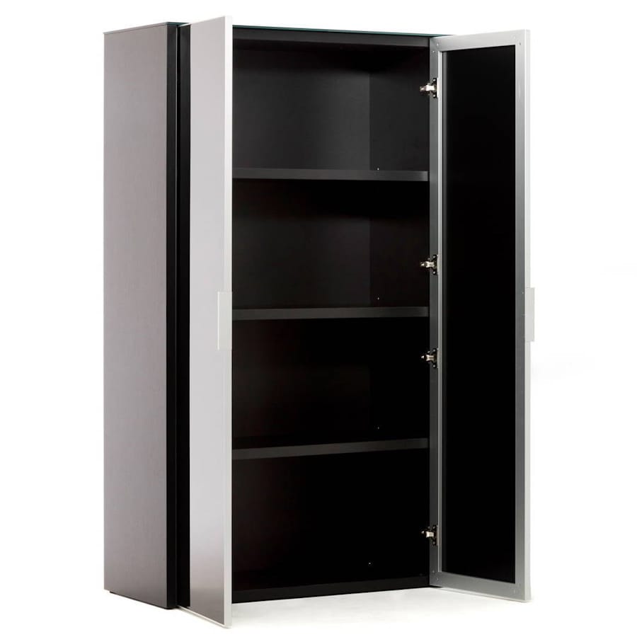 Шкаф высокий для документов GALA NEWLIB2/899 BLACK GLASS Черный