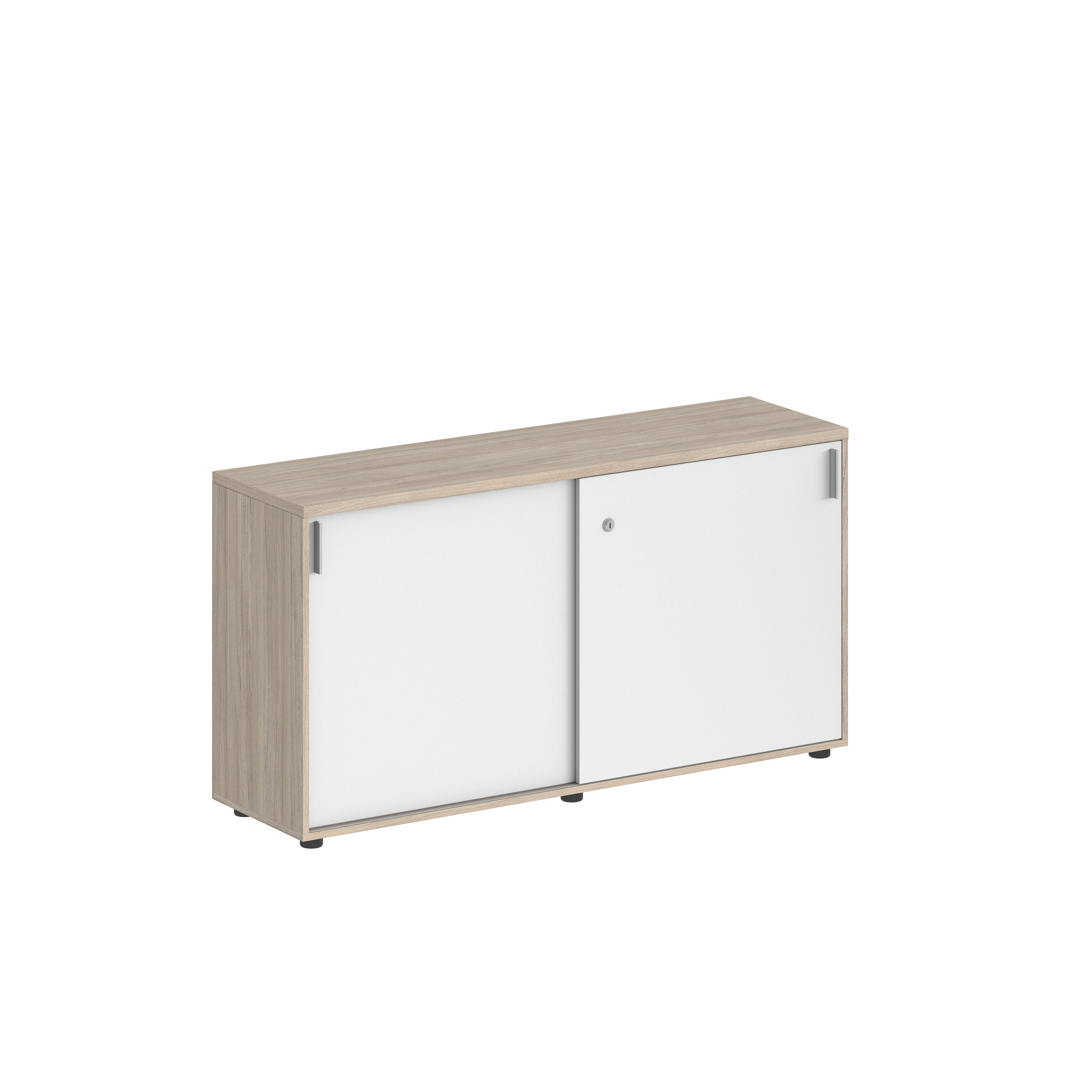 Шкаф купе 1238х400х750 низкий, с замком SG.701.OL. У / WH