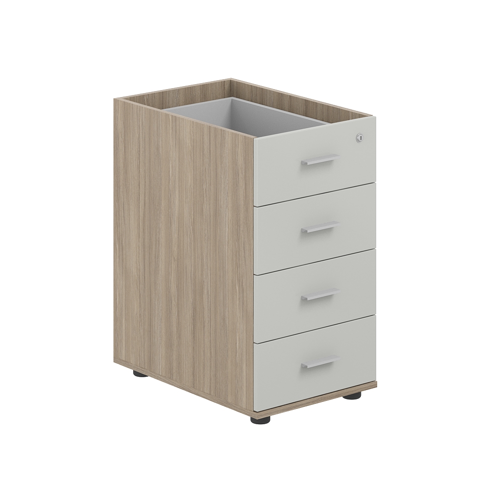 Тумба приставная 400х600х725 с 4 ящ., с замком без топа SG.521.OD.SH