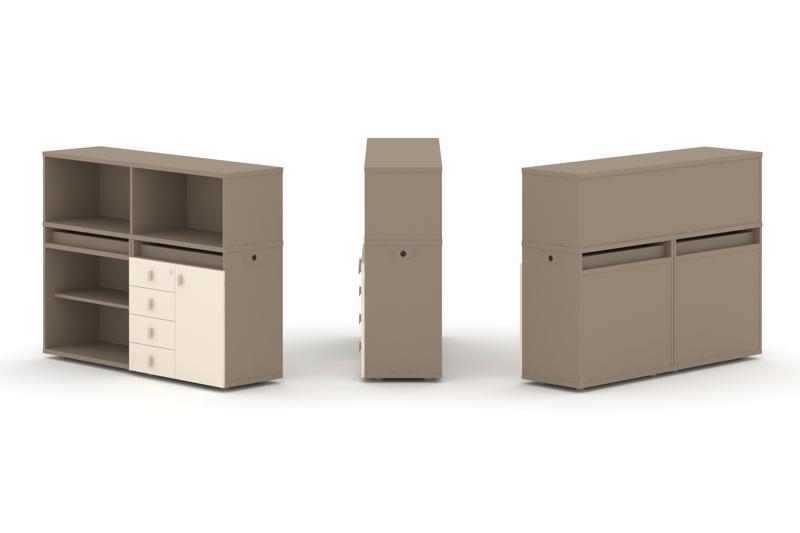 ЕСТЕТИКА / ESTETICA Набор №7. Тумба двойная+низкая надставка ЕС / ES.НБ / NB.2N-7 1500*410*1135