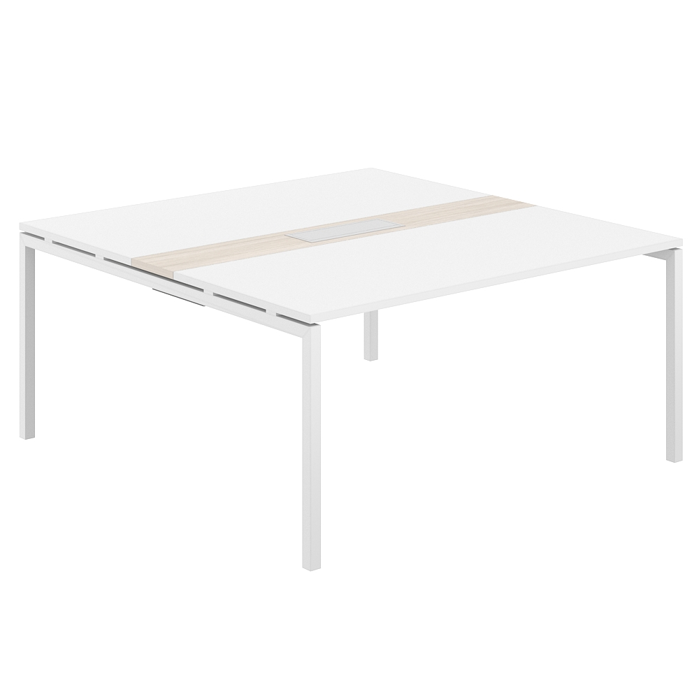 Стол переговорный комбинированный 1600х1638х750 МК40х40 SG.283.WH.44.WH.OL