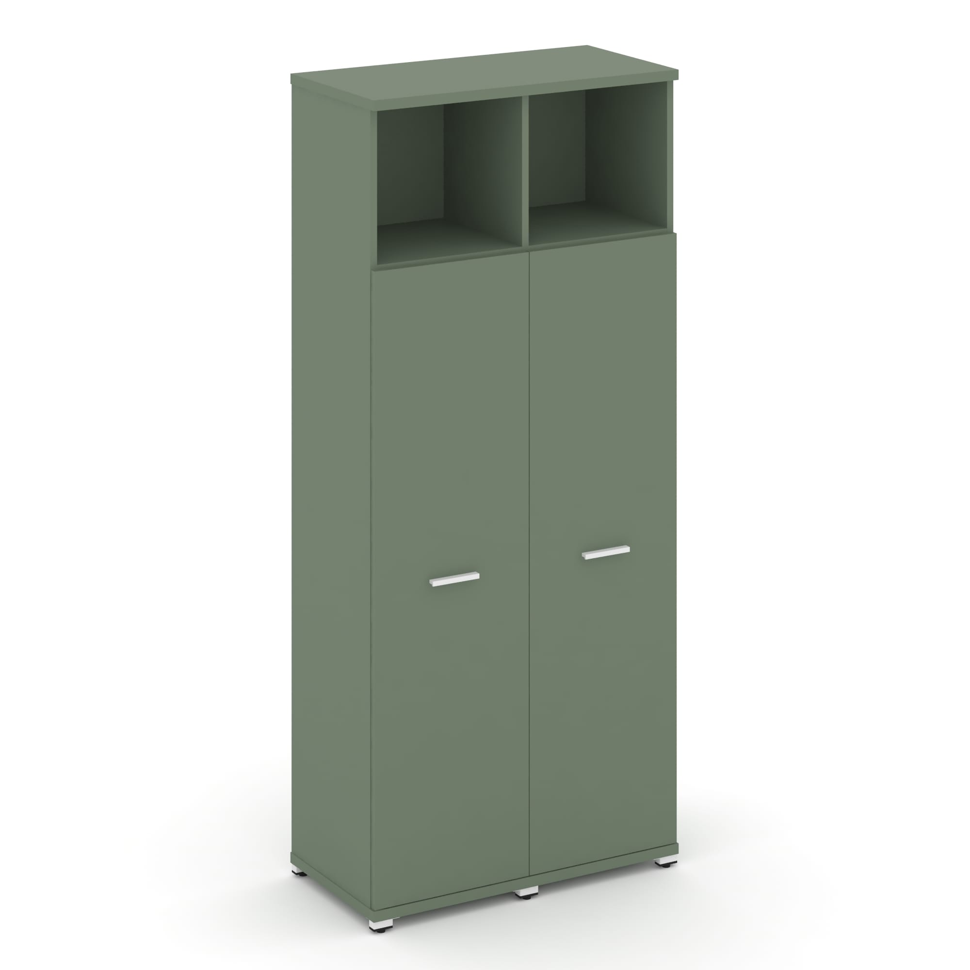 Concept Шкаф 2 узкие секции, 5 ниш CN.STU-526 W Кобо/Металл Белый 836*420*1922