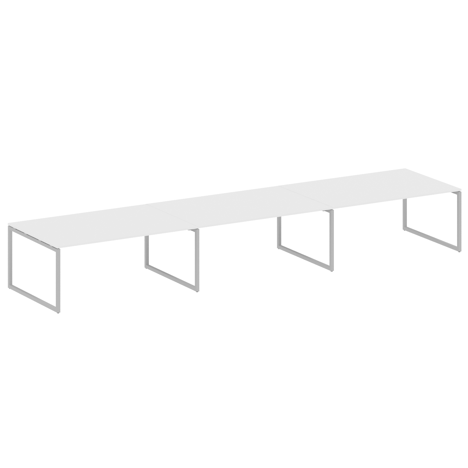 МЕТАЛ СЙСТЕМ / METAL SYSTEM Quattro Перег. стол (3 столешницы) на О-оразном м/к 40БО.ПРГ-3.5