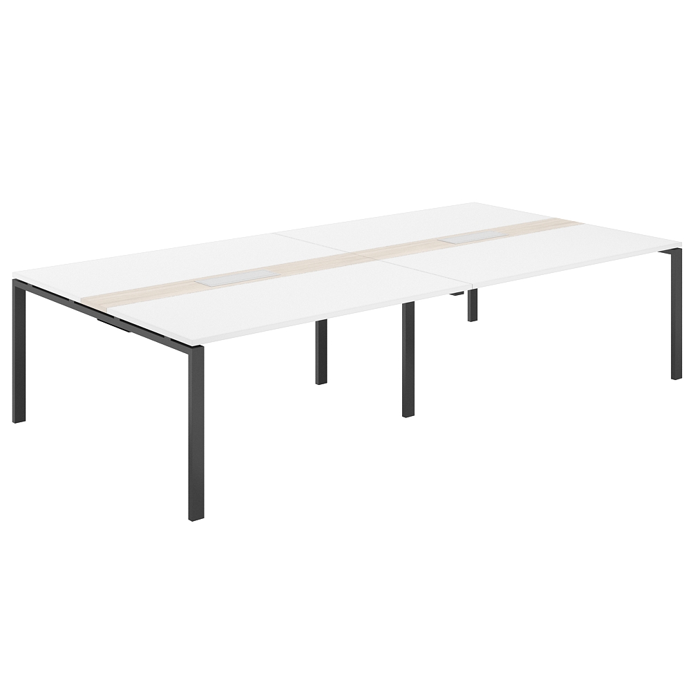 Стол переговорный комбинированный 3200х1638х750 МК60х30 SG.286.WH.63.AN.OL