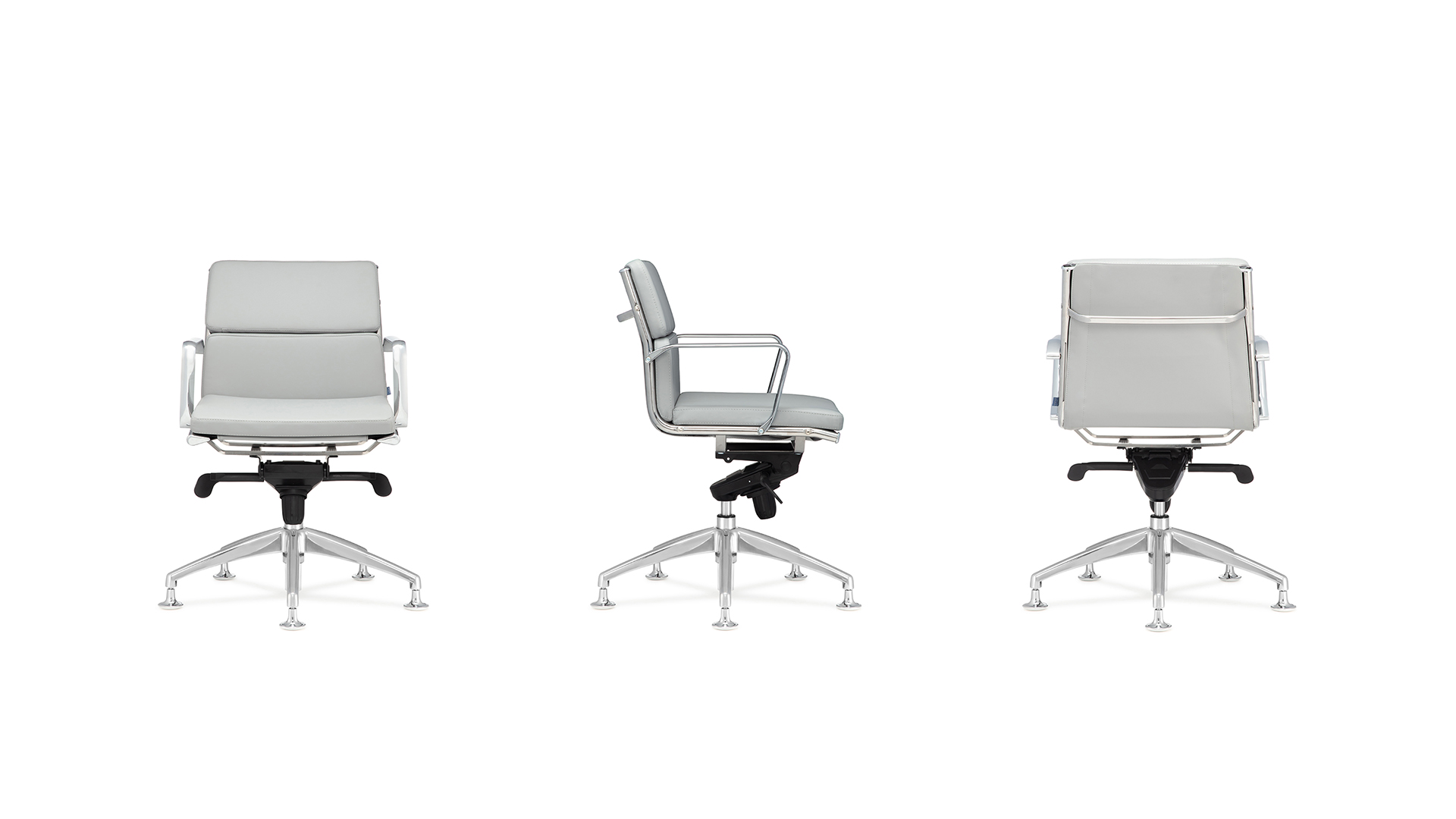 Кресло Absolute с низкой спинкой на крестовине с глайдерсами