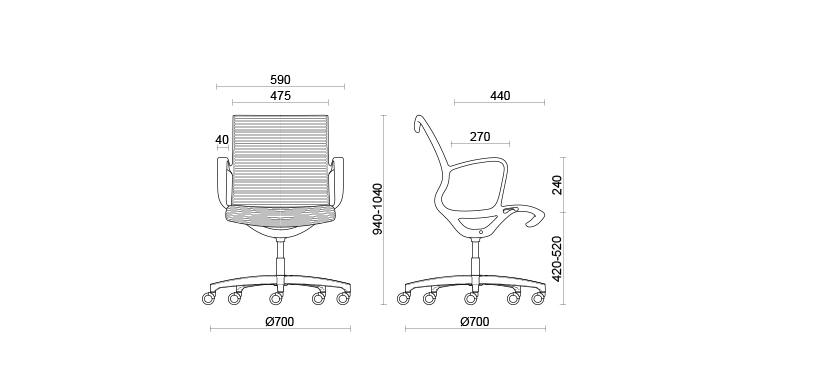 Кресло Soul Tecno Meeting with armrests