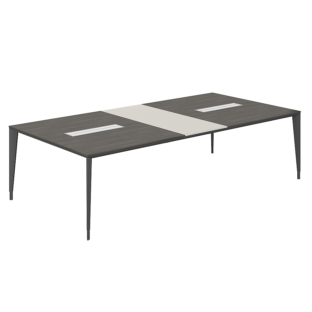 Стол конференц домино поперёк 2200х1050х725 бренсон трюфель, мк антрацит NZ-0108.BT.GS.AN