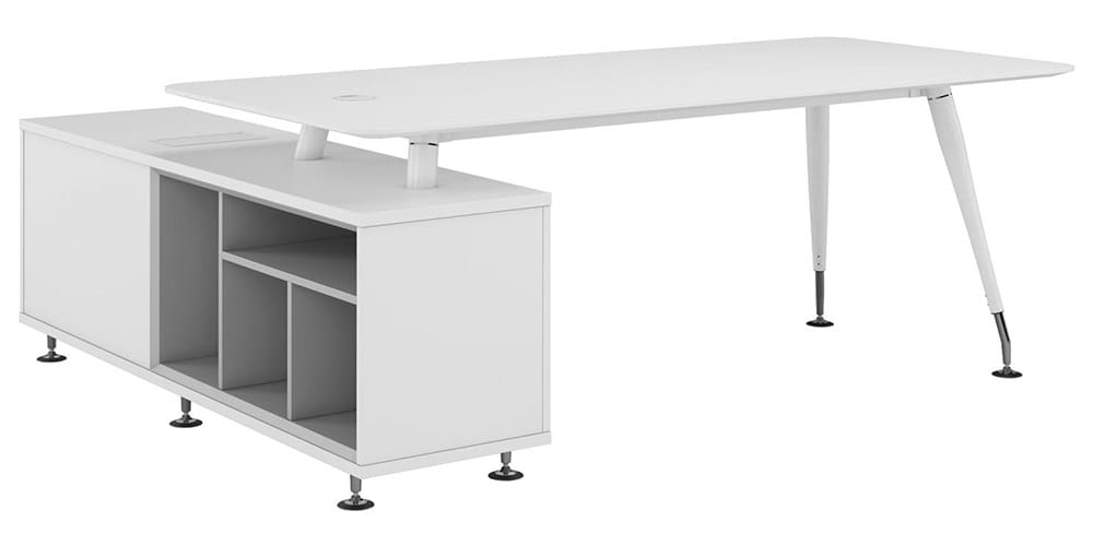 Стол руководителя с опорной EMPORIO тумбой (правой)