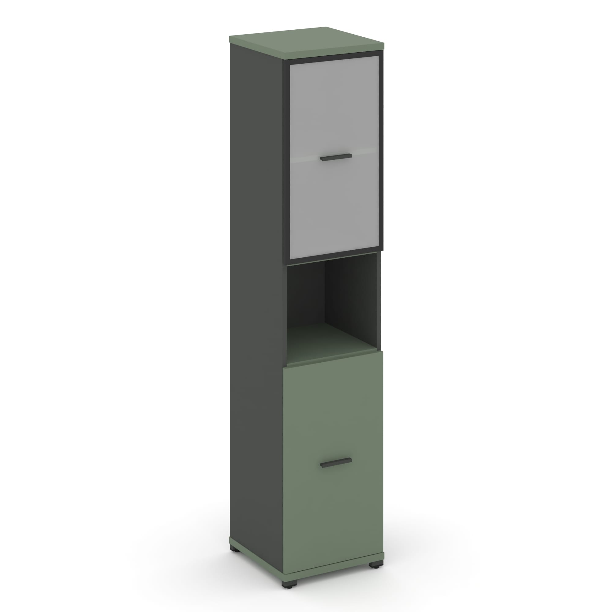 Concept Шкаф 1 узкая секция, 5 ниш CN.STU-513 RMB A Кобо/Антрацит/Металл Антрацит/Сатин 420*420*1922