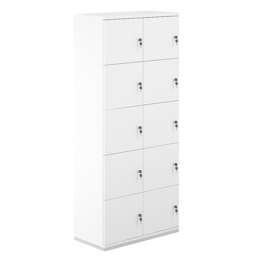 Локер 10 яч.800х400х1833 AG.234.WH.WH.WH