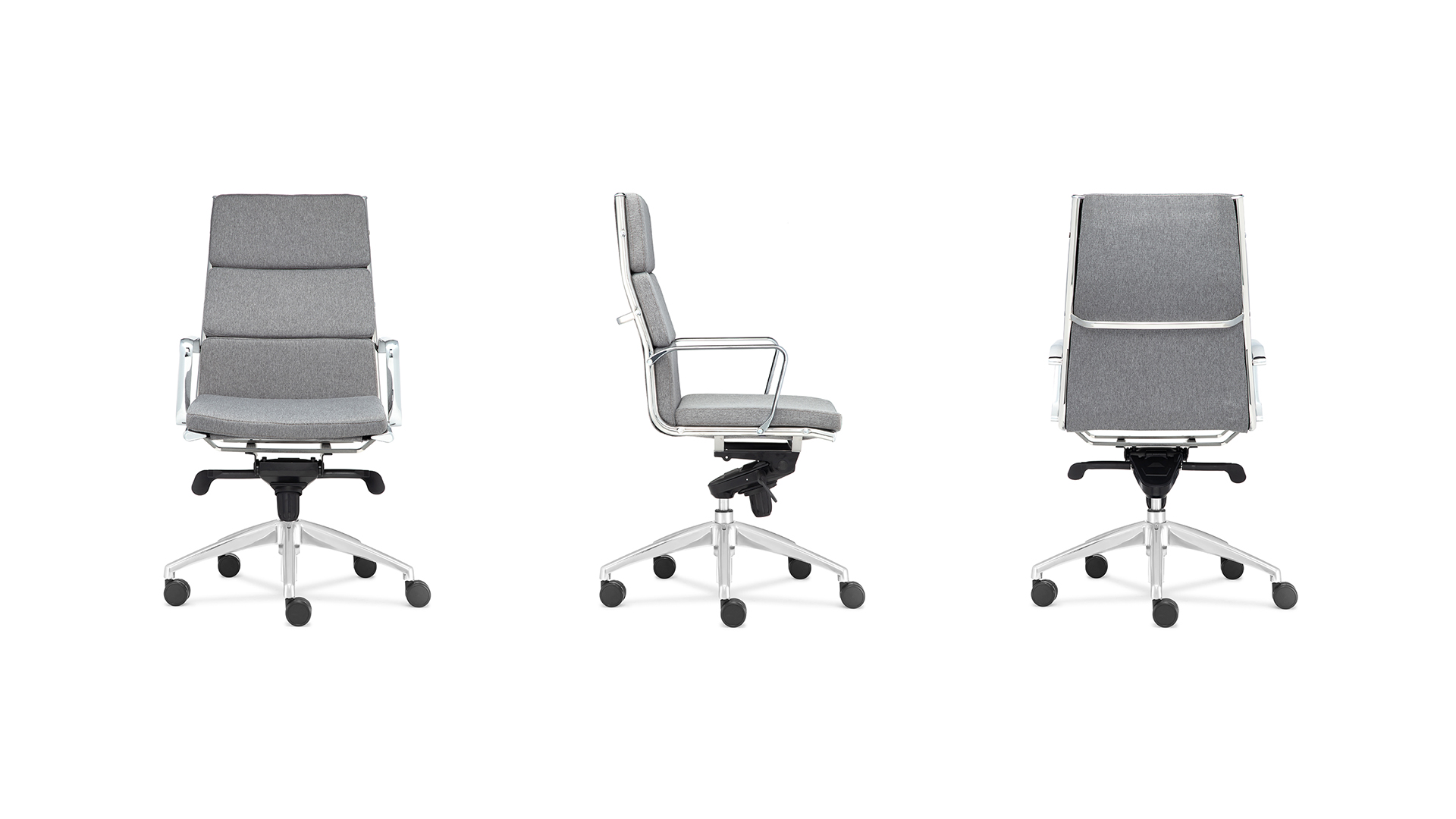 Офисное кресло Absolute с высокой спинкой на крестовине с колесами