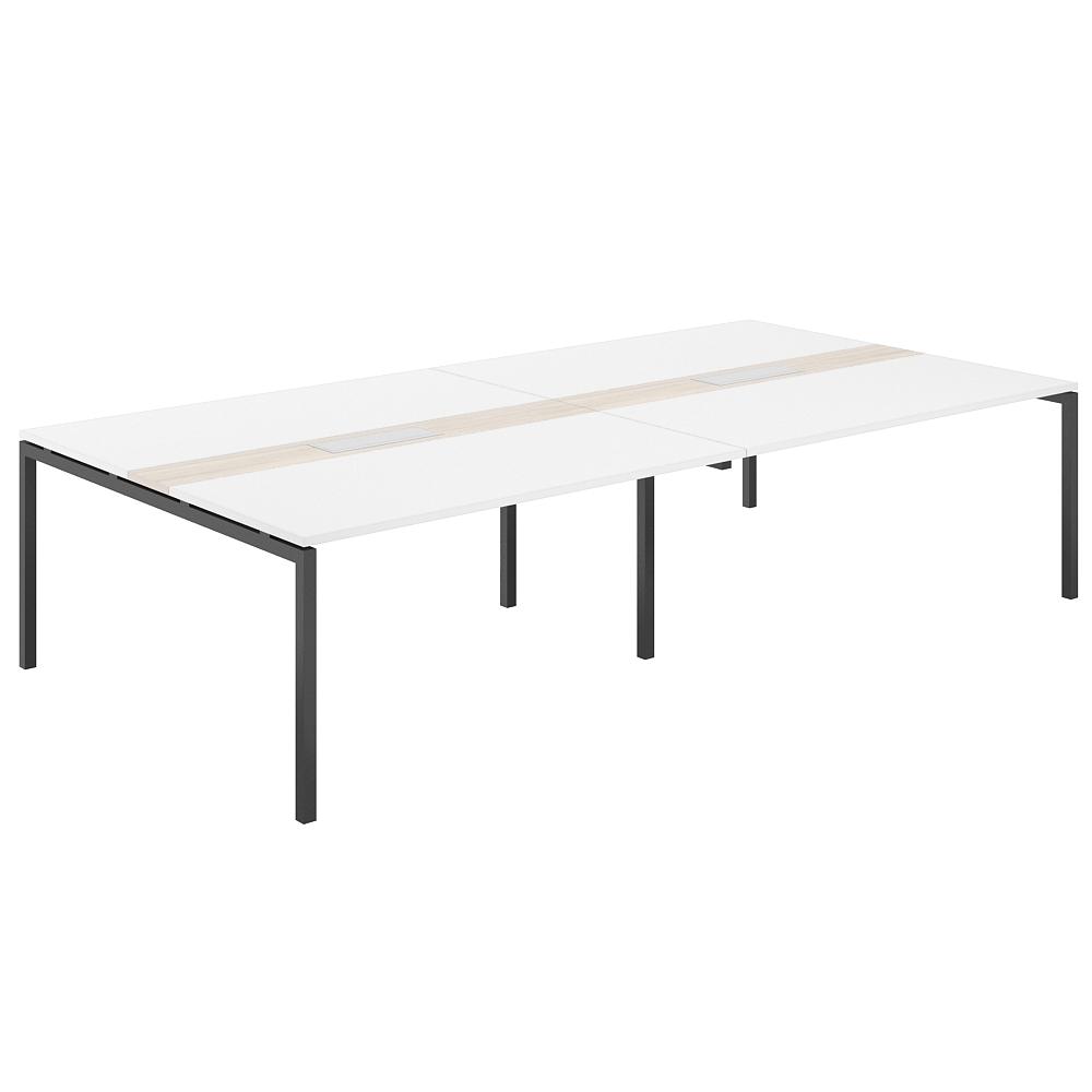 Стол переговорный комбинированный 3200х1638х750 МК40х40 SG.286.WH.44.AN.OL