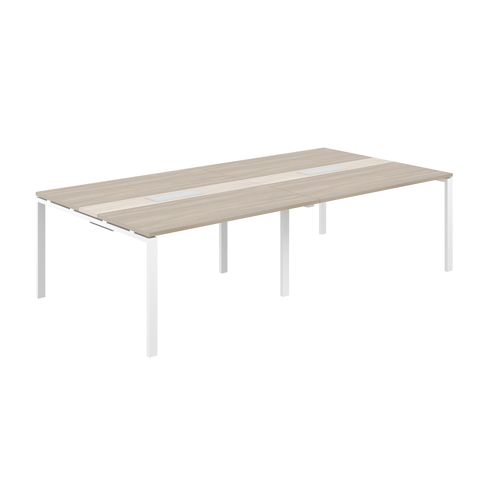 Стол переговорный комбинированный 2800х1438х750 МК60х30 SG.285.OD.63.WH.OL