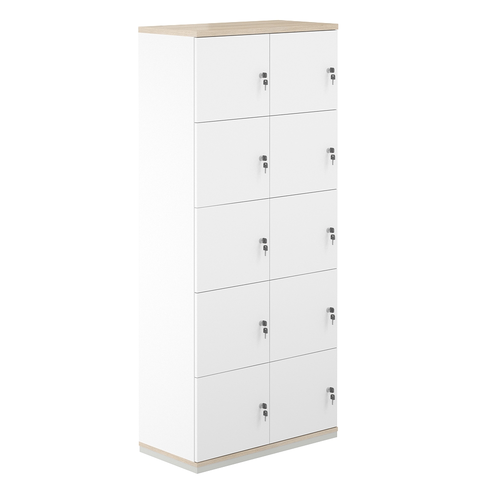 Локер 10 яч .800х400х1833 AG.234.WH.AR.WH