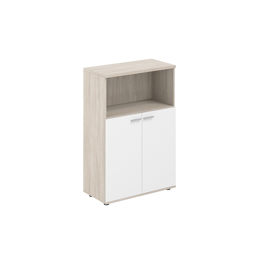 Шкаф средний с нишей 800х400х1200, 2-х дв., з.ст ЛДСП 16 мм SG.863.OL.WH