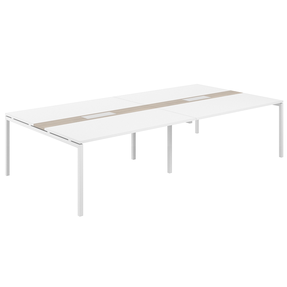 Стол переговорный комбинированный 3200х1638х750 МК40х40 SG.286.WH.44.WH.OD