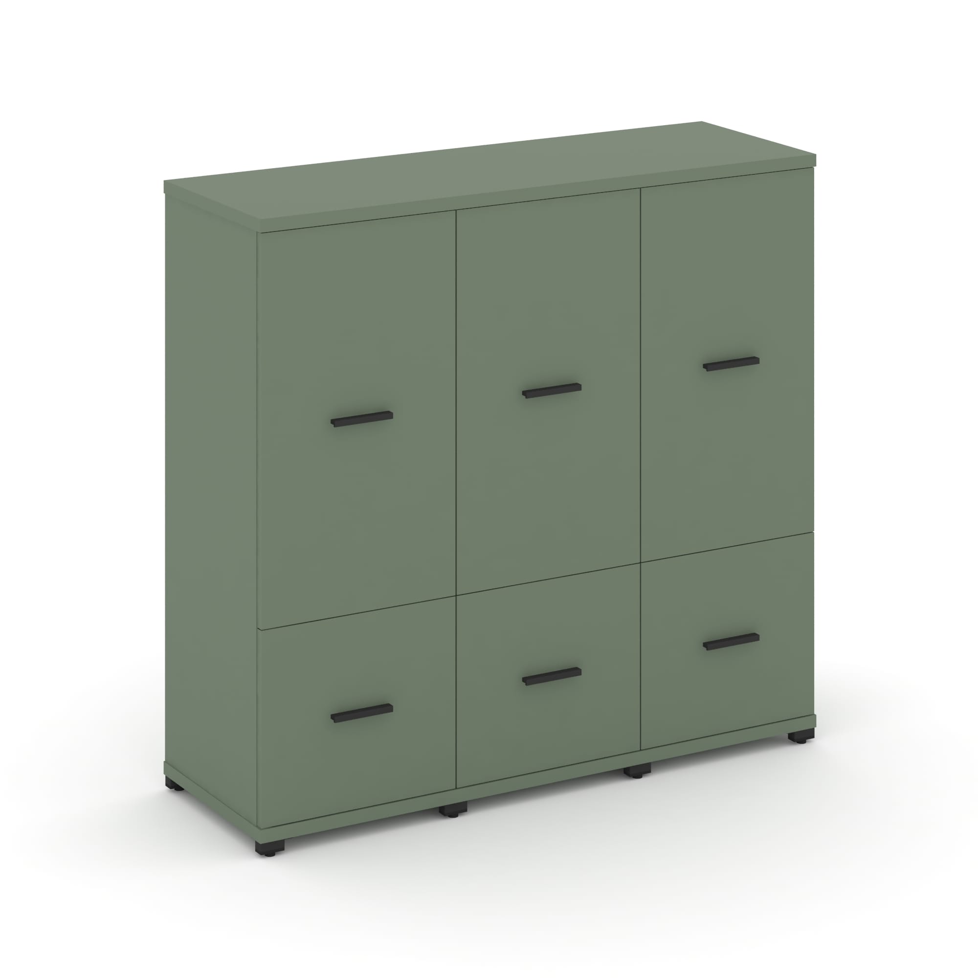 Concept Шкаф 3 узкие секции, 3 ниши CN.STU-332 B Кобо/Металл Черный 1252*420*1186