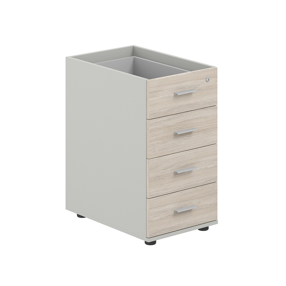 Тумба приставная 400х600х725 с 4 ящ., с замком без топа SG.521.SH.OL