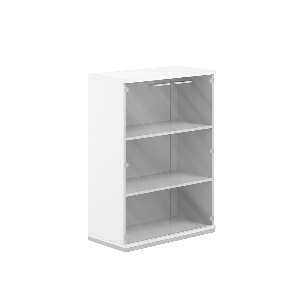 Шкаф 3 ур. 800х400х1111 со стеклом AG.206.WH.WH.GL