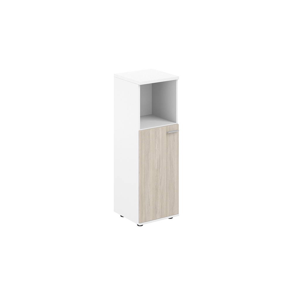 Шкаф средний с нишей 400х400х1200, 1 дв., з.ст HDF, левый SG.844.WH.OL.L