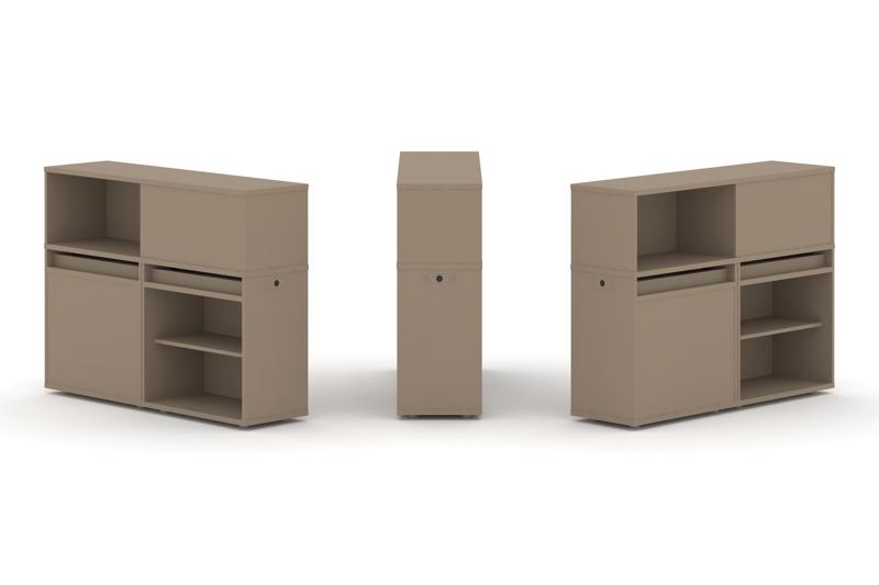 Estetica Набор №12. Тумба двойная+низкая надставка ES.NB.2N-12 1500*410*1135