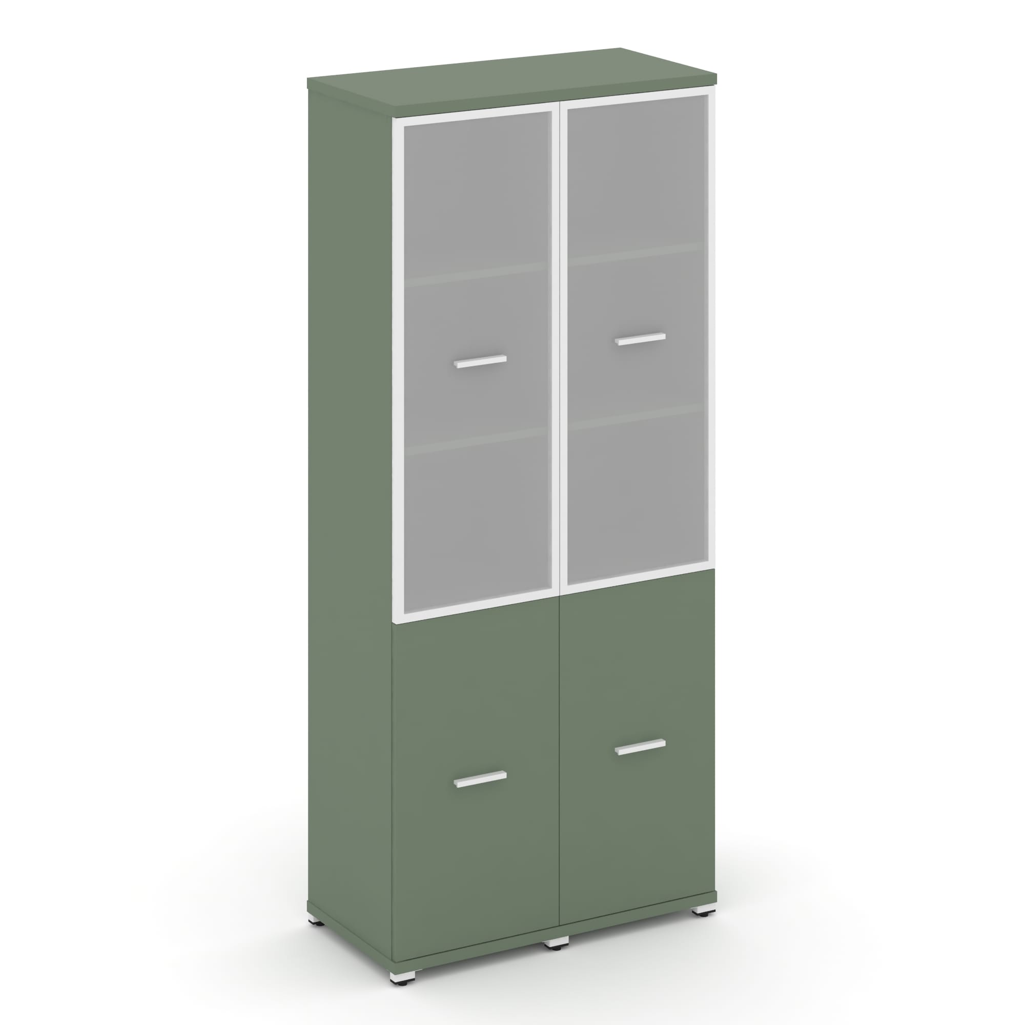 Concept Шкаф 2 узкие секции, 5 ниш CN.STU-522 RMW W Кобо/Металл Белый/Сатин 836*420*1922