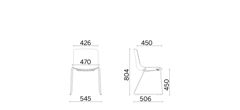 Кресло Milos Elle Sled base