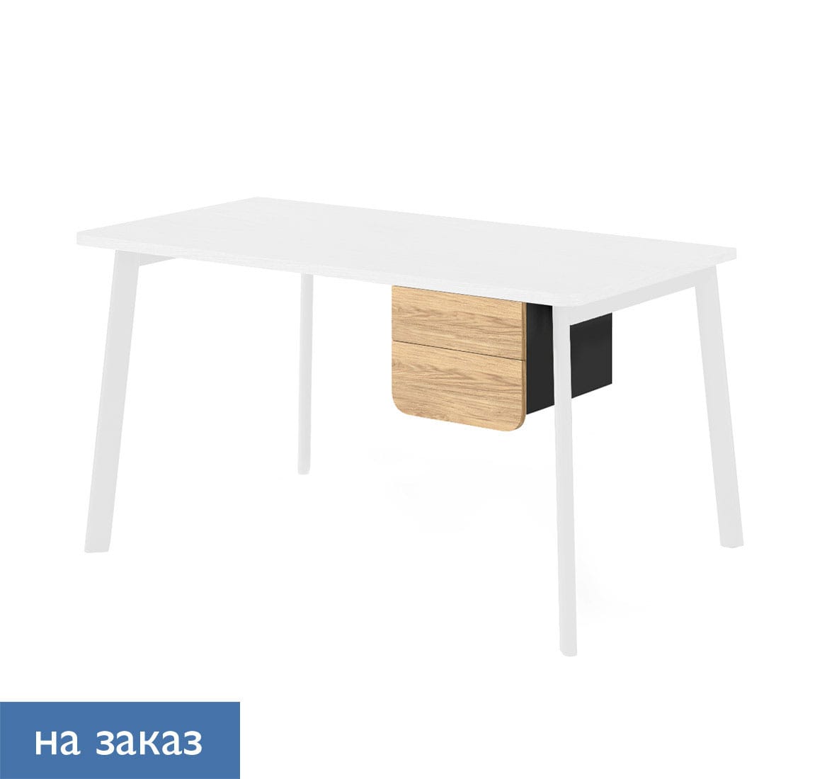FLEX Тумба подвесная 2 ящика ГИКОРИ/ГРАФИТ