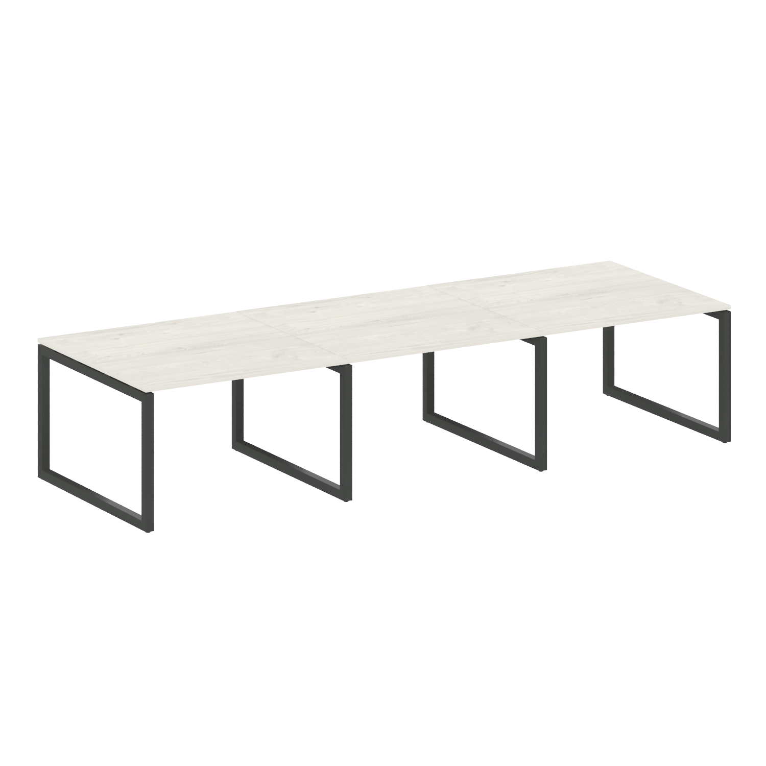 МЕТАЛ СЙСТЕМ / METAL SYSTEM Quattro Переговорный стол (3 столешницы) на О-оразном м/к 50БО.ПРГ-3.2
