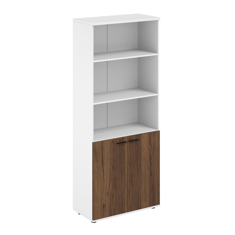Шкаф высокий полуоткрытый 800х400х1955, 2-х дв, з.ст HDF SG.831.WH.DM