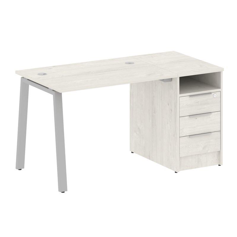 Metal System Рабочая станция с тумбой на А-образном м/к БА.РС-СТП-1.1