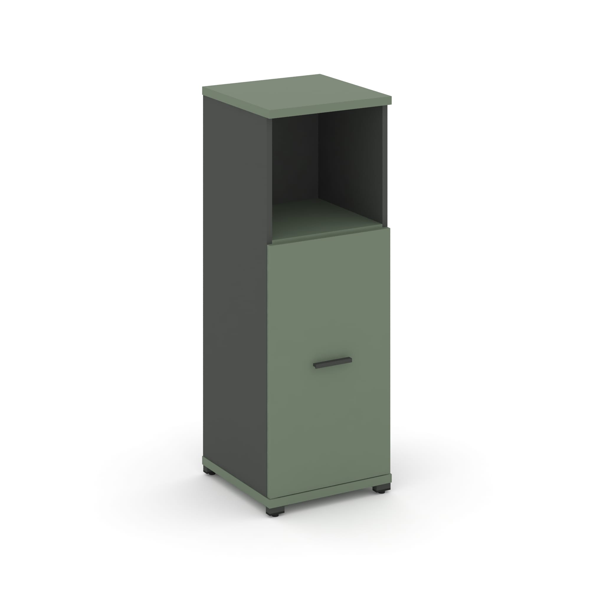 Concept Шкаф 1 узкая секция, 3 ниши CN.STU-313 A Кобо/Антрацит/Металл Антрацит 420*420*1186