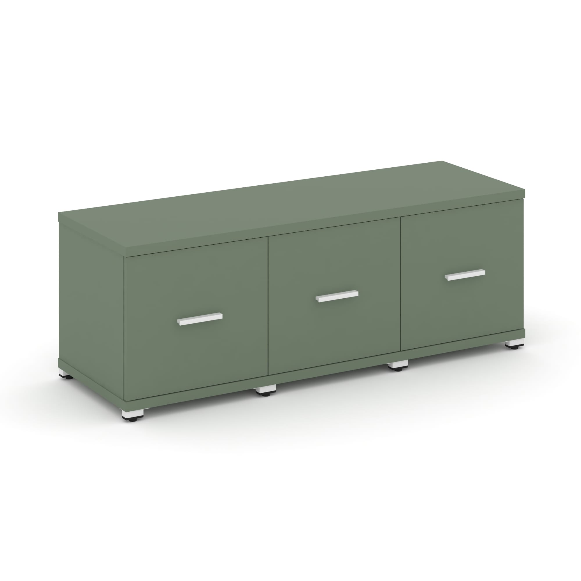 Concept Шкаф 3 узкие секции, 1 ниша CN.STU-133 W Кобо/Металл Белый 1252*420*450