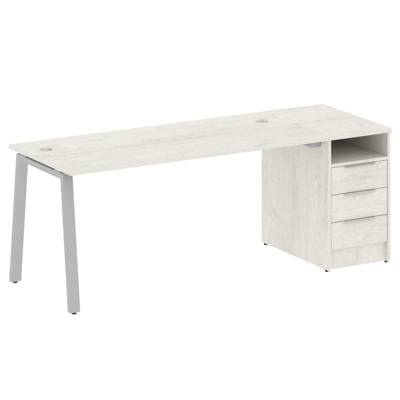 Metal System Рабочая станция с тумбой на А-образном м/к БА.РС-СТП-1.4