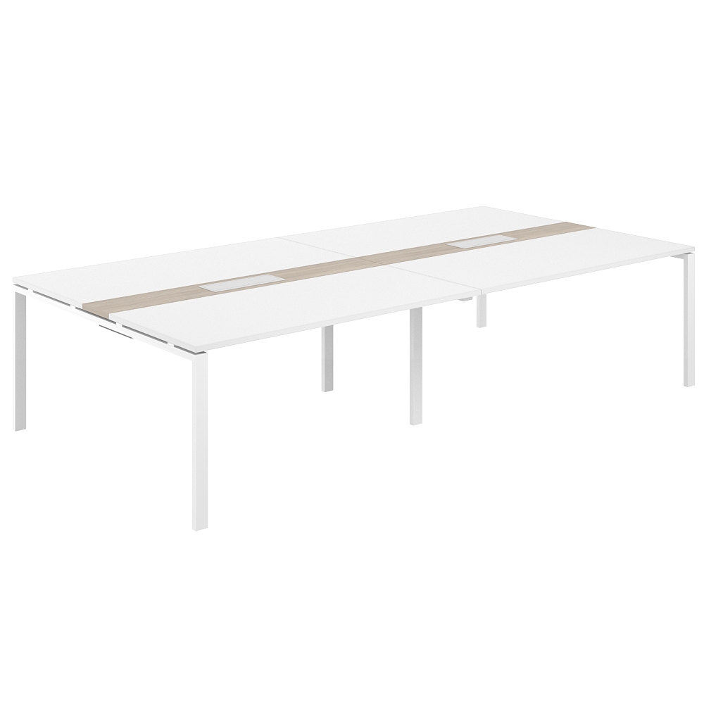 Стол переговорный комбинированный 3200х1638х750 МК60х30 SG.286.WH.63.WH.OD