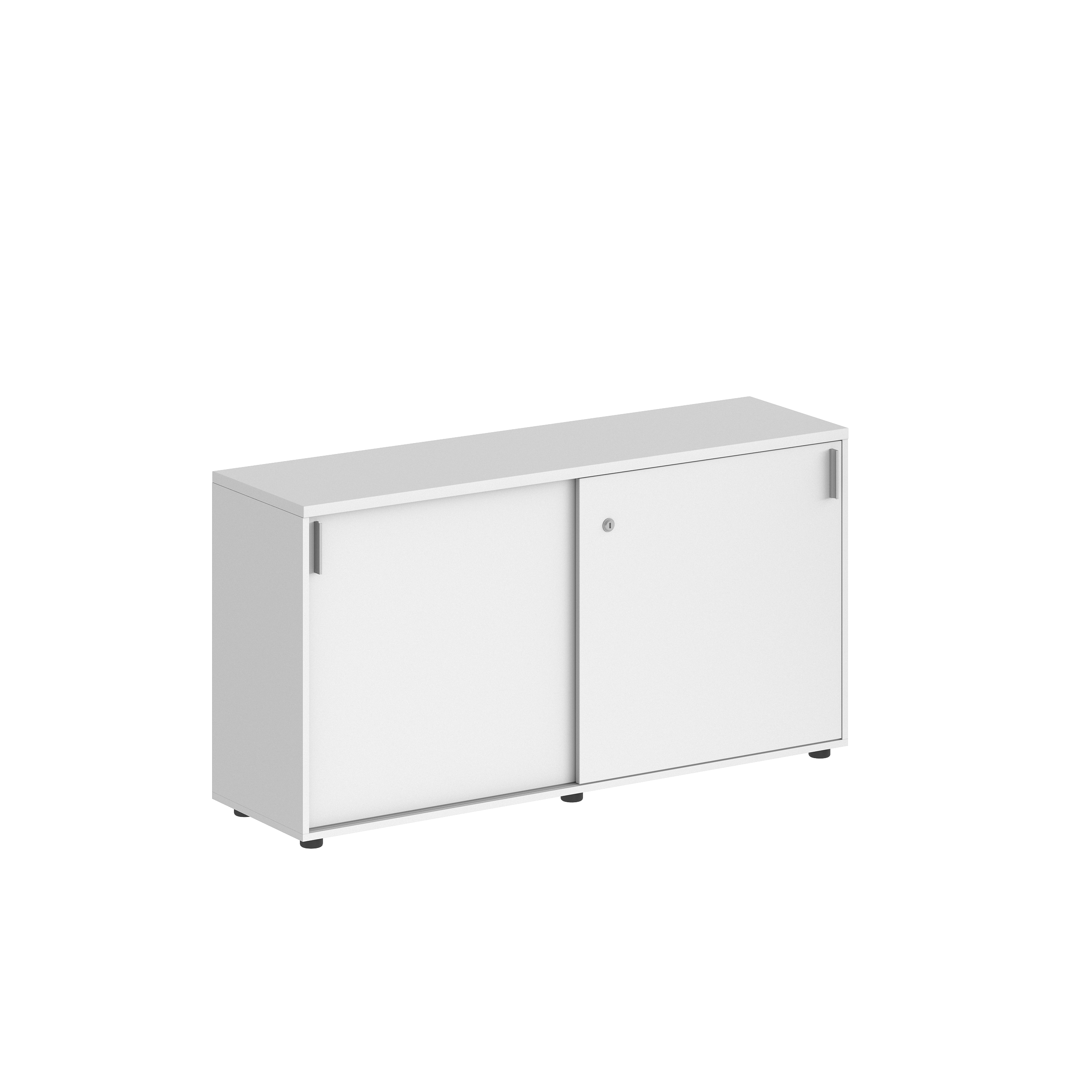 Шкаф купе 1238х400х750 низкий, с замком SG.701.WH. У / WH