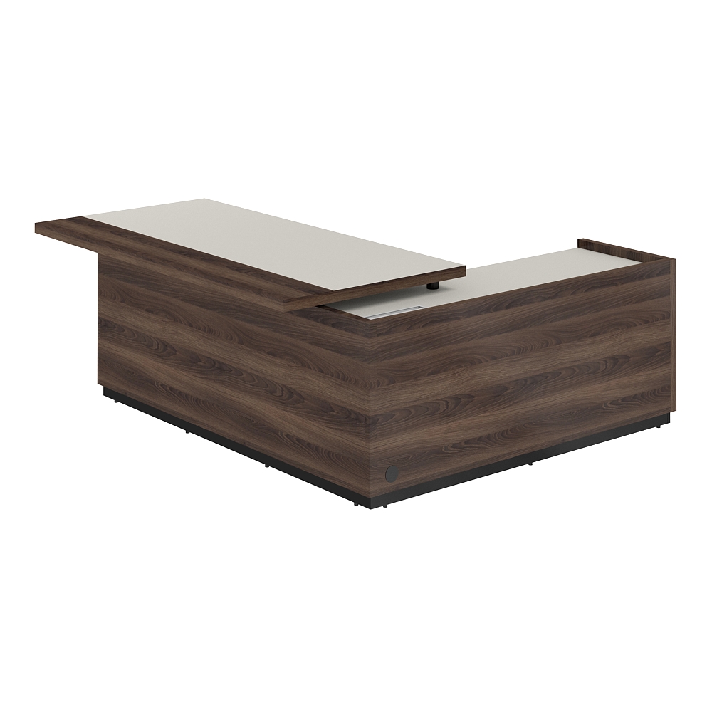 Стол для руководителя с комбинированной столешницей, левый 2050х1850х750 мм RF.105L.PGDA.DA